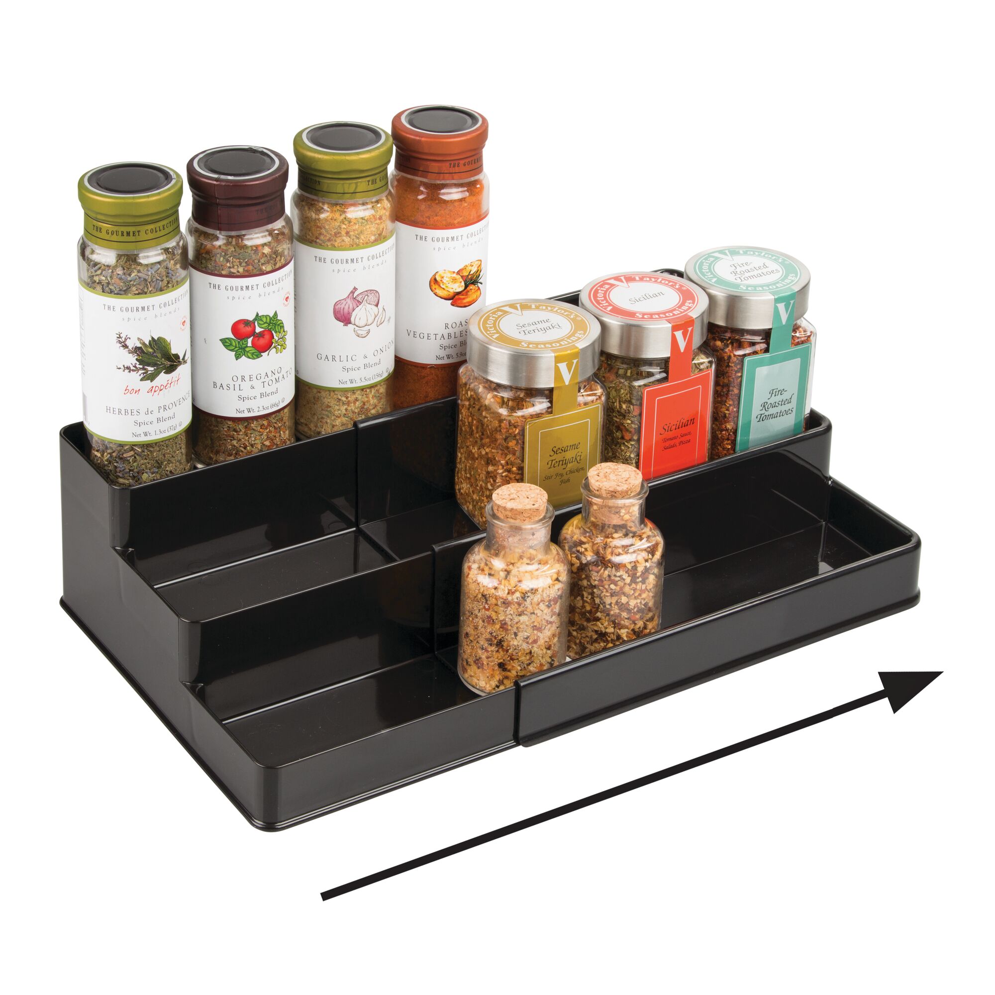 mDesign Expandable Kitchen Pantry Organizer/Spice Rack eBay